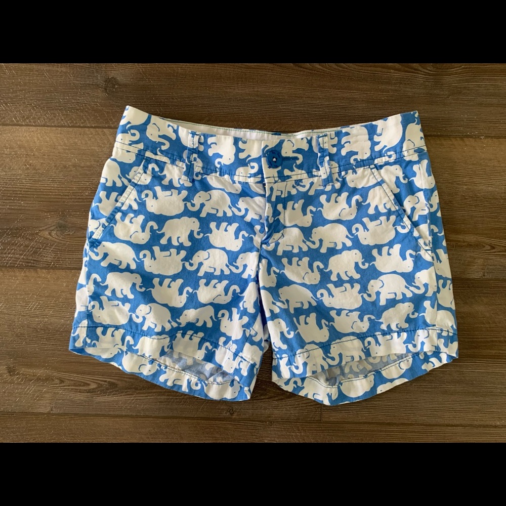 Elephant Lilly Pulitzer Callahan Shorts, Size 0
